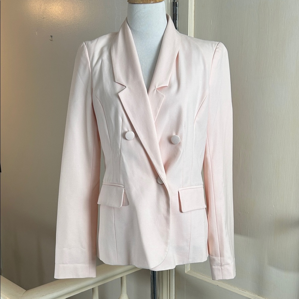 NAF NAF • Elegant Pink Double-Breasted Blazer